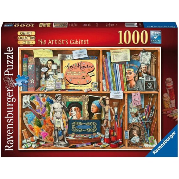 New sealed Ravensburger 1000pcs Puzzle- The Artist's Cabinet Adult Puzzle - Picture 1 of 16
